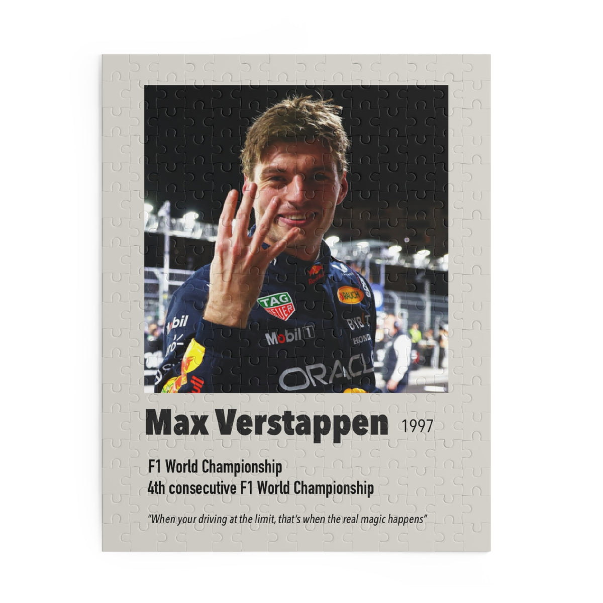 Max Verstappen Puzzle Cover Print