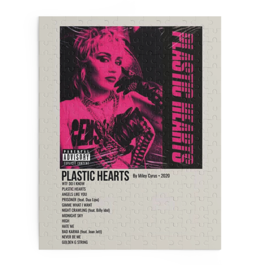 Plastic Hearts by Miley Cyrus album puzzle