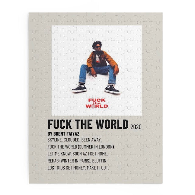 fuck the world by Brent Faiyaz album puzzle