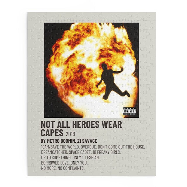 Not All Heroes Wear Capes by Metro Boomin, 21 Savage album puzzle