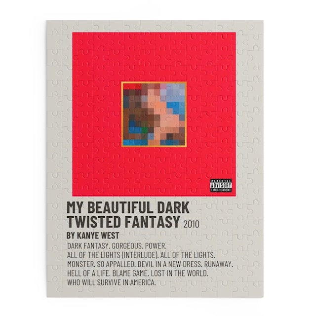 My Beautiful Dark Twisted Fantasy by Kanye West album puzzle