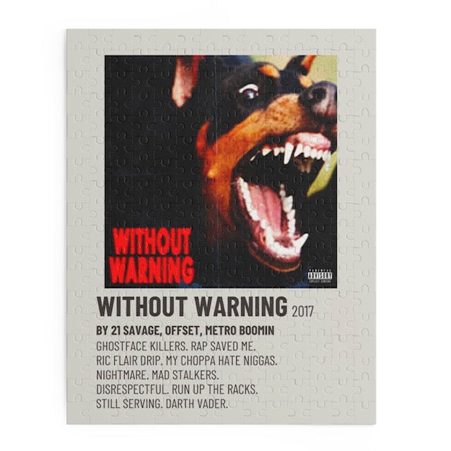 Without Warning by 21 Savage, Metro Boomin album puzzle