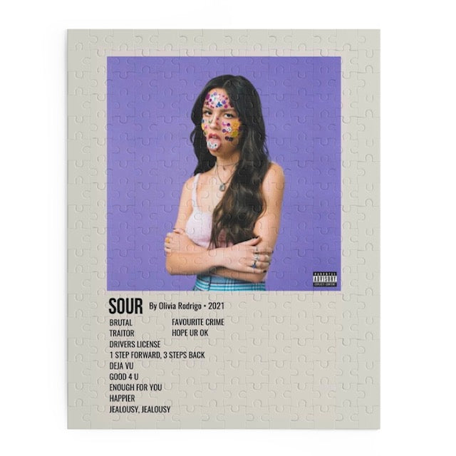 Sour by Olivia Rodrigo album puzzle