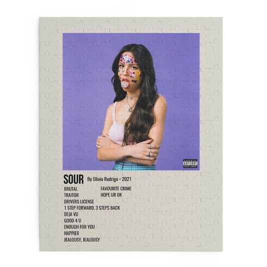 Sour by Olivia Rodrigo album puzzle