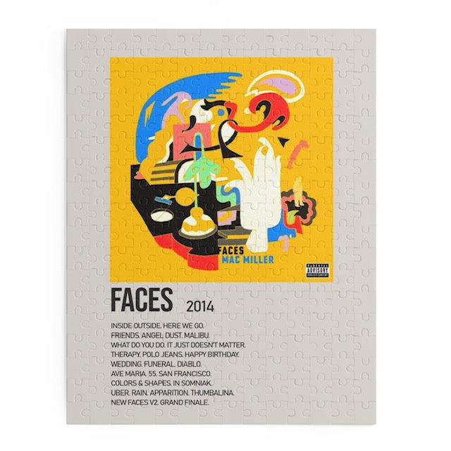 Faces by Mac Miller album puzzle